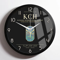 Thumbnail for Kuching International Airport KCH Wall-Clock Framed - Black