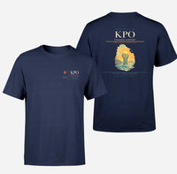 Thumbnail for Pohang Airport (KPO) design printed on navy blue double-side t-shirt