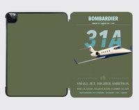 Thumbnail for Bombardier Learjet 31A design on green army ipad tablet case
