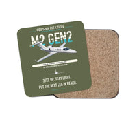 Thumbnail for Cessna Citation M2 Gen2 design on green army 1 piece coaster