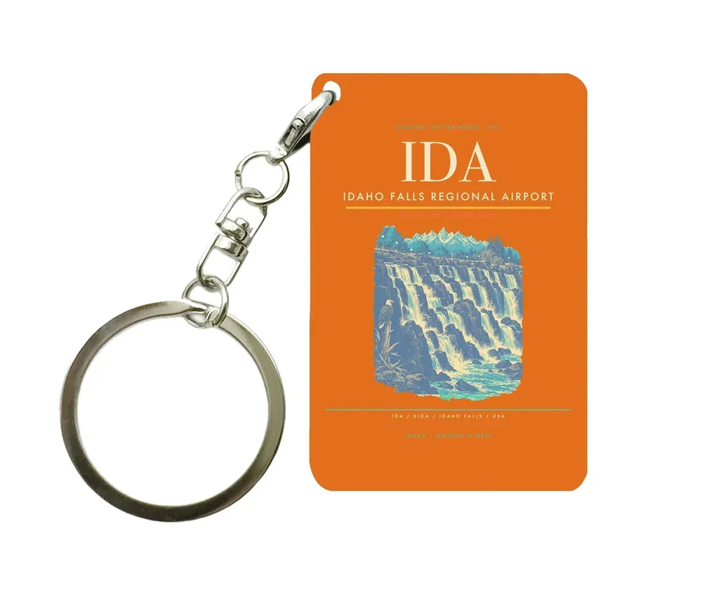 Idaho Falls Regional Airport (IDA) design on orange key chain