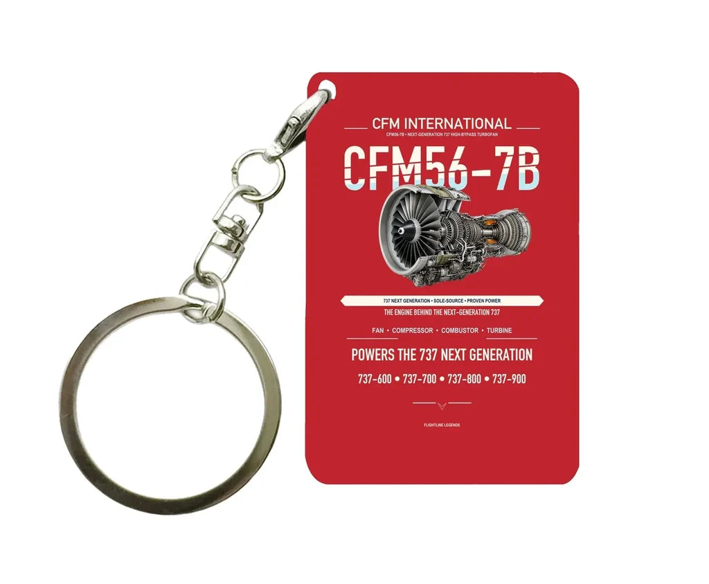 CFM56-7B Key Chain design on red key chain