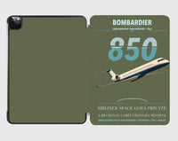 Thumbnail for Bombardier Challenger 850 design on green army ipad tablet case