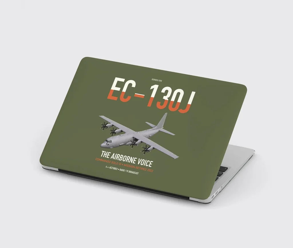 EC-130J Commando Solo III design on green army MacBook case