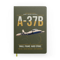 Thumbnail for A-37B Dragonfly design on green army notebook