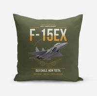 Thumbnail for F-15EX Eagle II design on green army pillow