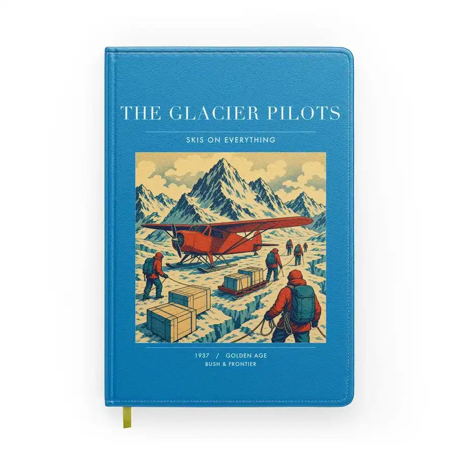 VINTAGE G4028 - The Glacier Pilots - Designed Notebooks design on turquoise