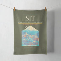 Thumbnail for Sitka Rocky Gutierrez Airport (SIT) design on green army towel