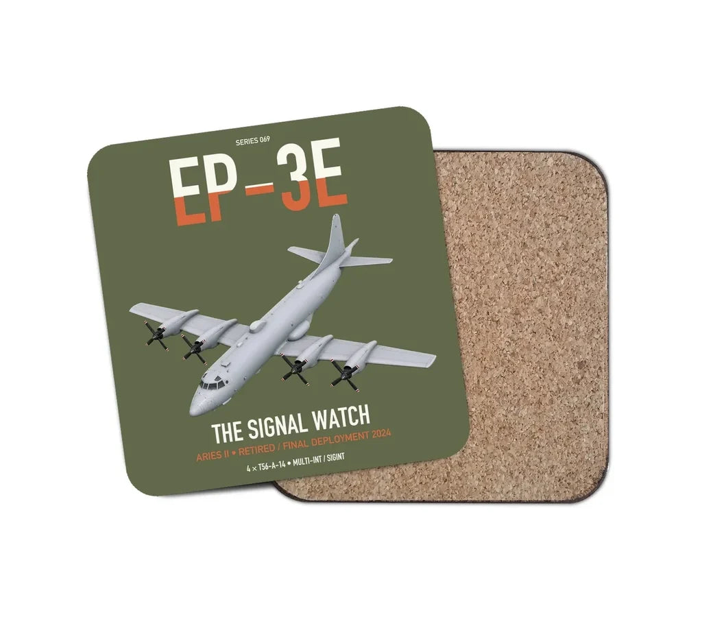 EP-3E ARIES II design on green army 1 piece coaster