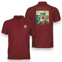 Thumbnail for VINTAGE G4295 - The High Desert Speed Trap - Double-Side Polo T-Shirt design on red