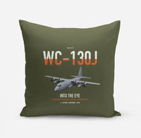 Thumbnail for WC-130J Hurricane Hunter design on green army pillow