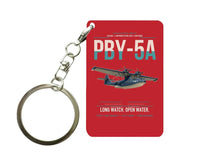 Thumbnail for PBY-5A Catalina design on red designed key chain, double-side print