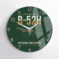 Thumbnail for B-52H Stratofortress design on dark green no frame wall clock