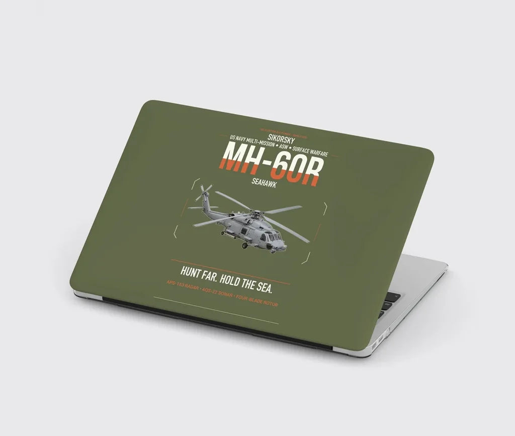Sikorsky MH-60R Seahawk design on green army MacBook case