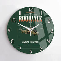 Thumbnail for Denel Rooivalk Mk 1F design on dark green no frame wall clock