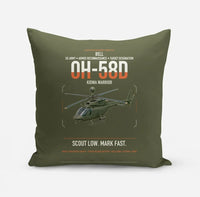 Thumbnail for Bell OH-58D Kiowa Warrior design on green army pillow