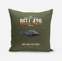 Thumbnail for Bell 429 design on green army pillow
