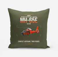 Thumbnail for Airbus MH-65E Dolphin design on green army pillow