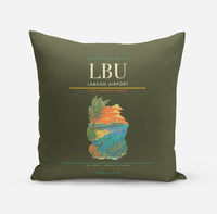 Thumbnail for Labuan Airport (LBU) design on green army pillow