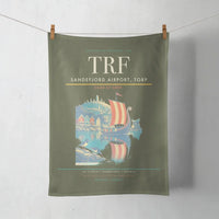 Thumbnail for Sandefjord Airport, Torp (TRF) design on green army towel