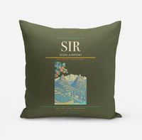 Thumbnail for Sion Airport (SIR) design on green army pillow