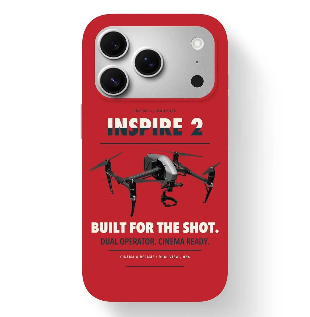 DJI Inspire 2 Case design on red iphone case