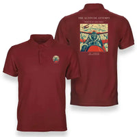Thumbnail for VINTAGE G4202 - The Altitude Attempt - Double-Side Polo T-Shirt design on red
