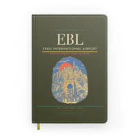 Thumbnail for Erbil International Airport (EBL) design on green army notebook