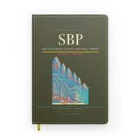 Thumbnail for San Luis Obispo County Regional Airport (SBP) design on green army notebook