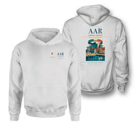 Thumbnail for Aarhus Airport (AAR) design on white double-side hoodie