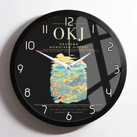Thumbnail for Okayama Momotaro Airport OKJ Wall-Clock Framed - Black