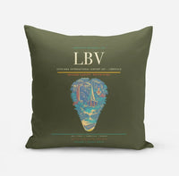 Thumbnail for Leon-Mba International Airport (LBV) design on green army pillow