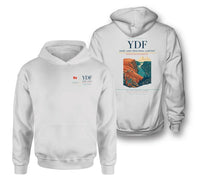 Thumbnail for Deer Lake Regional Airport (YDF) design on white double-side hoodie