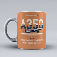 Thumbnail for A350-900ULR Mug design on orange airbus