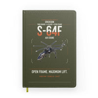 Thumbnail for Erickson S-64F Air Crane design on green army notebook