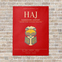 Thumbnail for Hannover Airport HAJ - Canvas Framed - Red