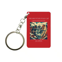 Thumbnail for VINTAGE G4253 - The Mountain Pass Gap - Designed Key Chain design on red