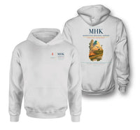 Thumbnail for Manhattan Regional Airport (MHK) design on white double-side hoodie