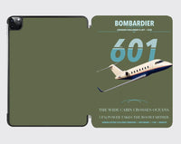 Thumbnail for Bombardier Challenger 601 design on green army ipad tablet case