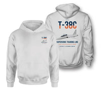 Thumbnail for T-38C Talon design on white double-side hoodie, double-side print