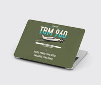 Thumbnail for Daher TBM 960 design on green army MacBook case