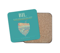 Thumbnail for Billings Logan International Airport BIL Coaster 1-Piece - Turquoise