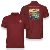 Thumbnail for VINTAGE G4491 - The River Ice Breakup Watch - Double-Side Polo T-Shirt design on red