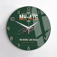 Thumbnail for Boeing MH-47G Chinook design on dark green no frame wall clock