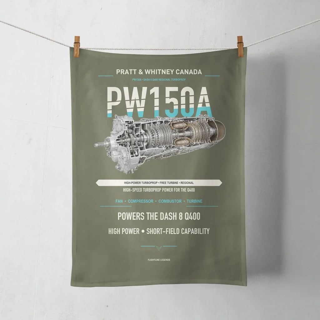 PW150A design on green army towel