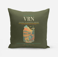 Thumbnail for Verona Villafranca Airport (VRN) design on green army pillow