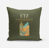 Thumbnail for Metz–Nancy–Lorraine Airport (ETZ) design on green army pillow