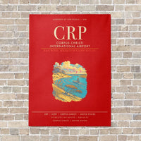 Thumbnail for Corpus Christi International Airport CRP - Canvas Framed - Red