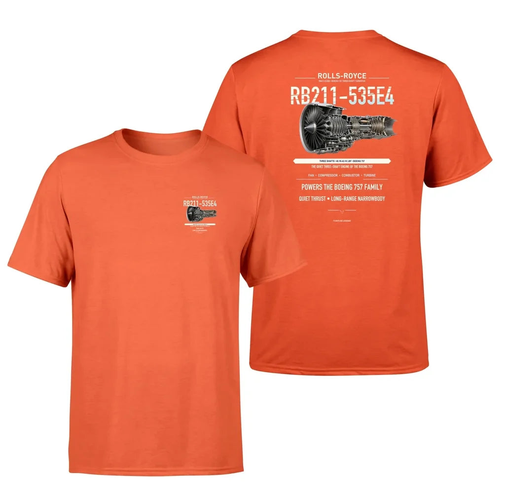 RB211-535E4 design on orange t shirt