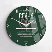 Thumbnail for CF6-6 design on dark green no frame wall clock